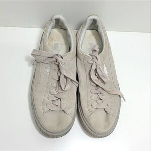 Puma‎ Basket Platform Reset Women's Size 7.5 Gray Suede Sneakers